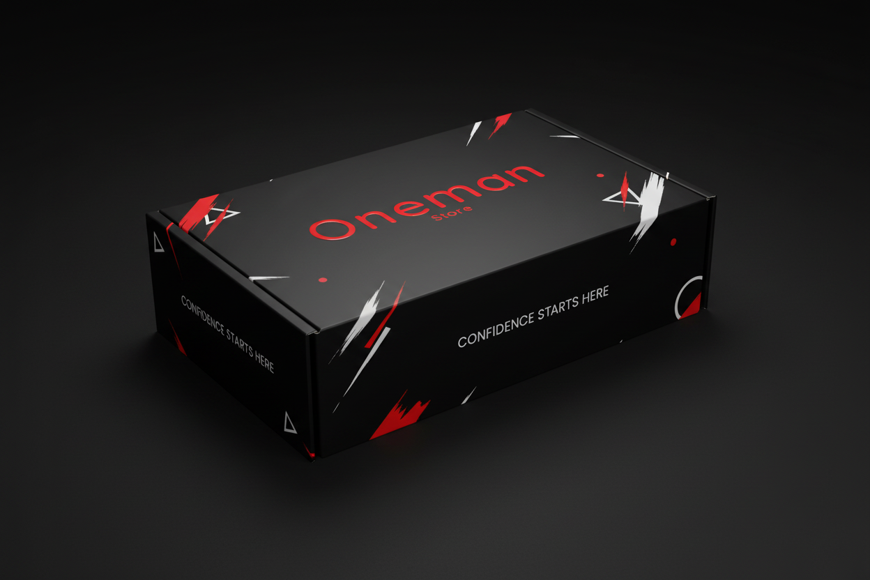Black box with brush strokes